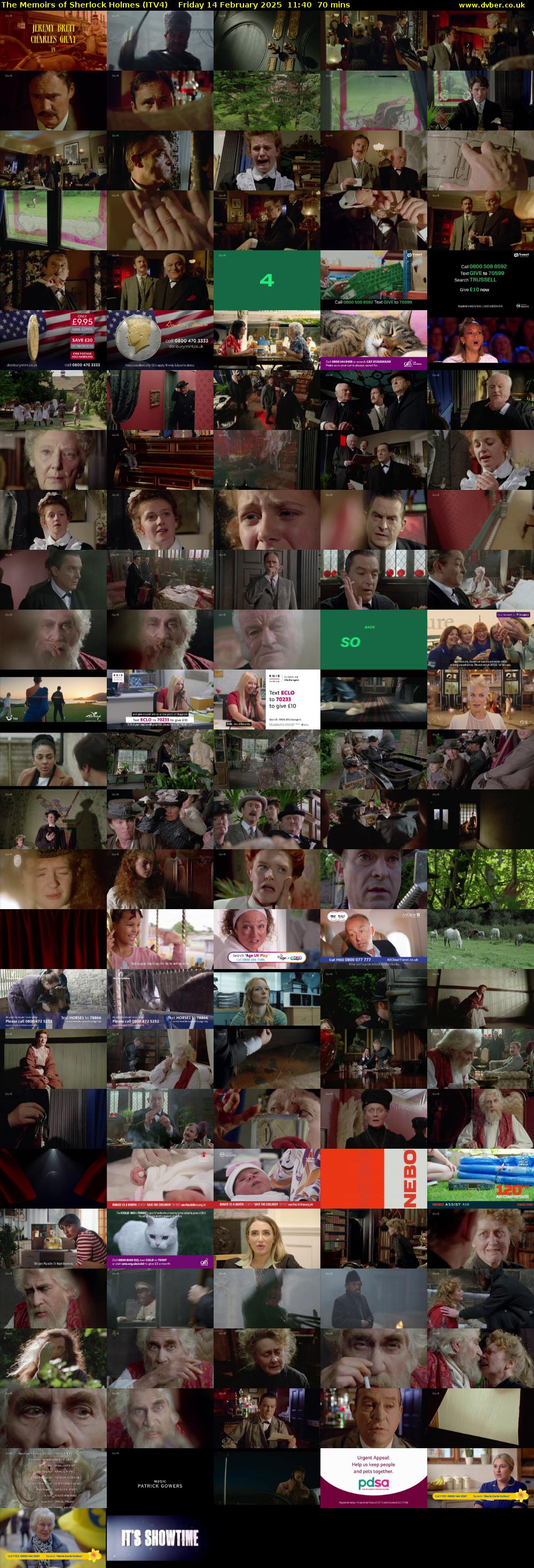 The Memoirs of Sherlock Holmes (ITV4) Friday 14 February 2025 11:40 - 12:50