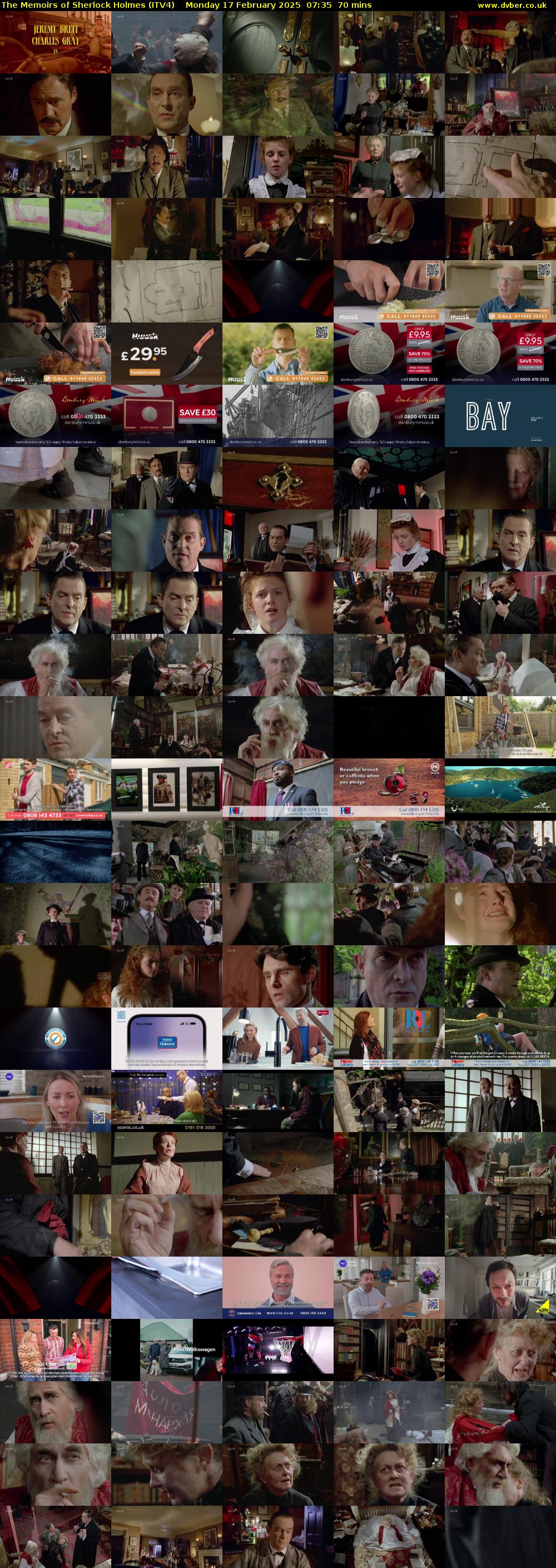 The Memoirs of Sherlock Holmes (ITV4) Monday 17 February 2025 07:35 - 08:45