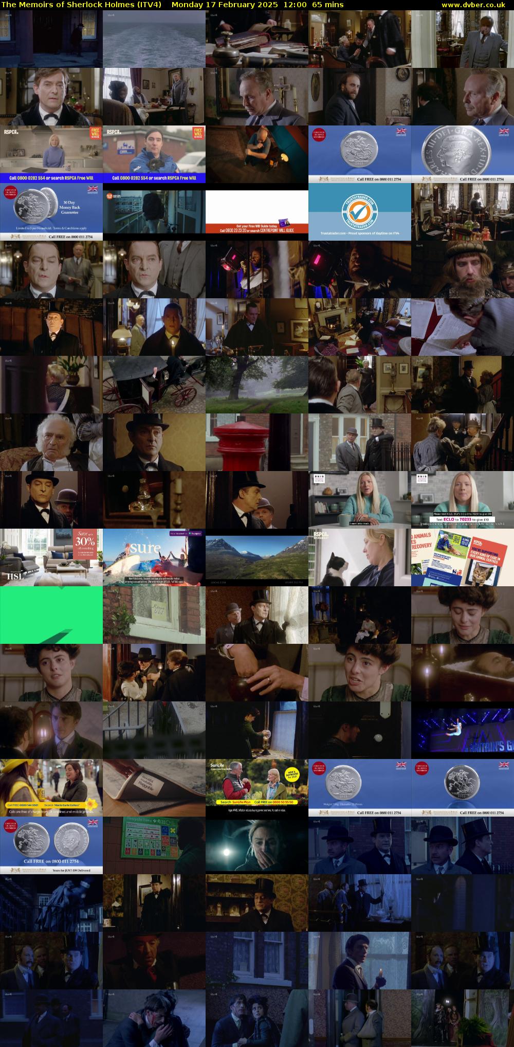 The Memoirs of Sherlock Holmes (ITV4) Monday 17 February 2025 12:00 - 13:05