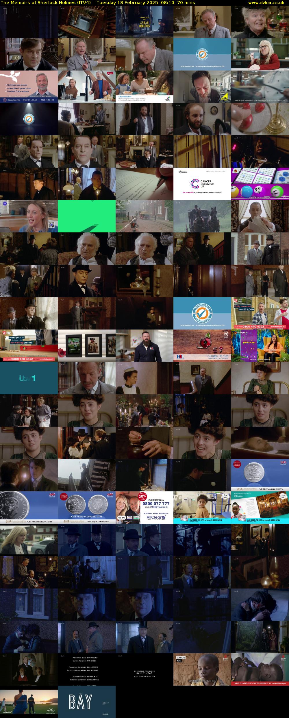 The Memoirs of Sherlock Holmes (ITV4) Tuesday 18 February 2025 08:10 - 09:20