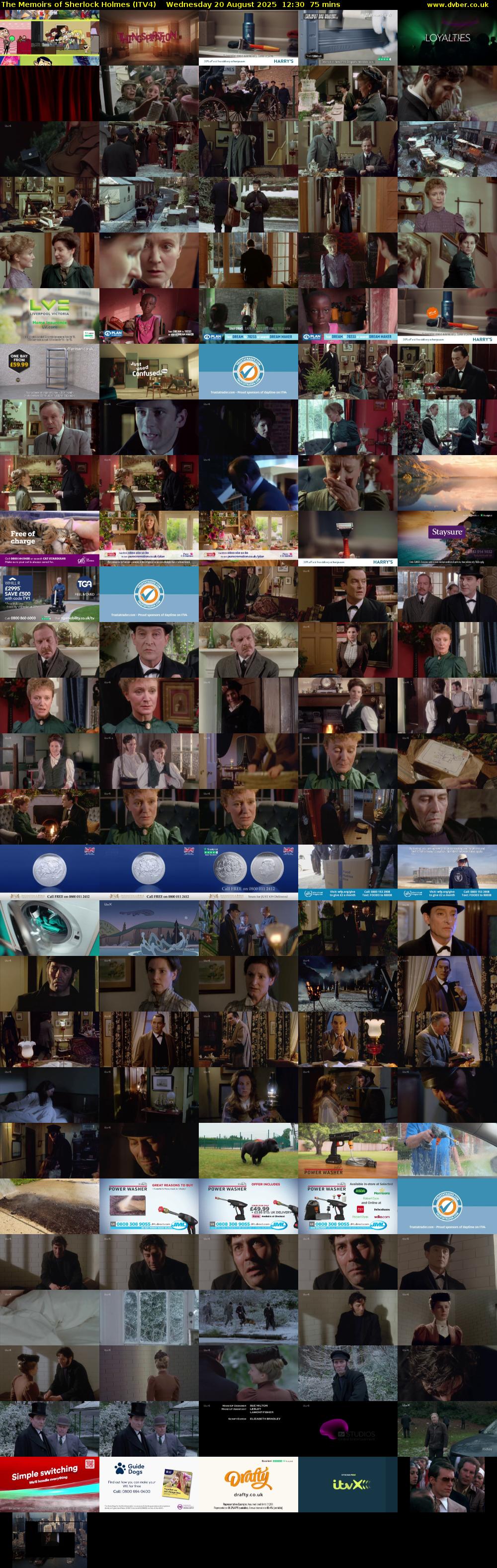 The Memoirs of Sherlock Holmes (ITV4) Wednesday 20 August 2025 12:30 - 13:45