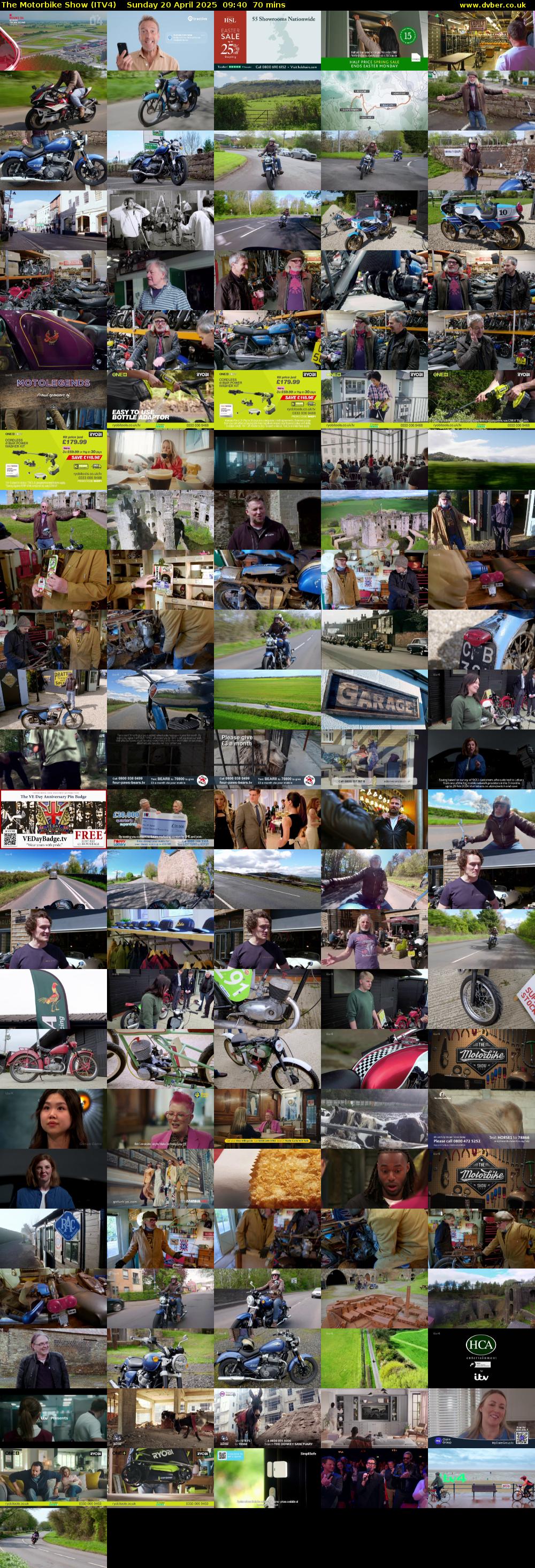 The Motorbike Show (ITV4) Sunday 20 April 2025 09:40 - 10:50