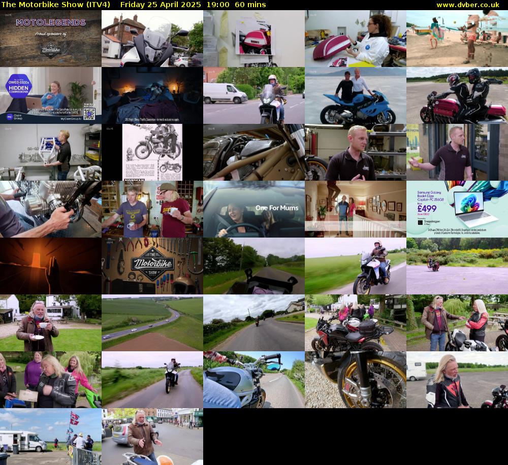 The Motorbike Show (ITV4) Friday 25 April 2025 19:00 - 20:00