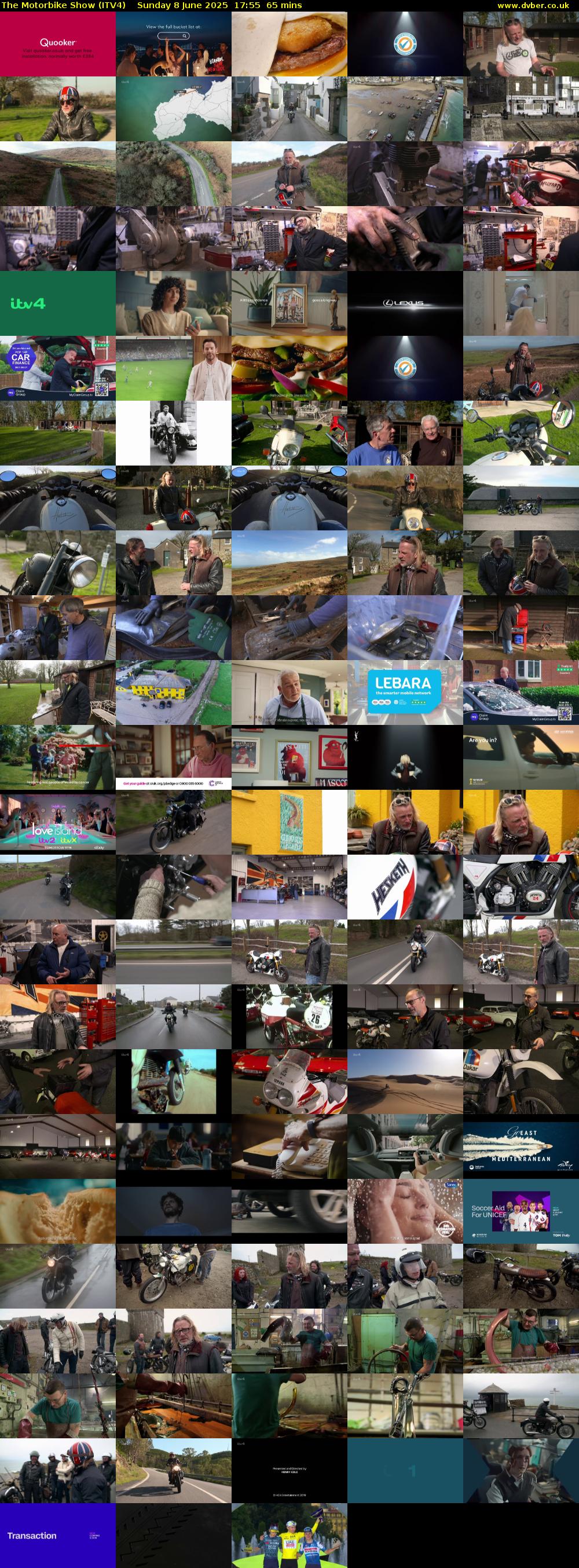 The Motorbike Show (ITV4) Sunday 8 June 2025 17:55 - 19:00