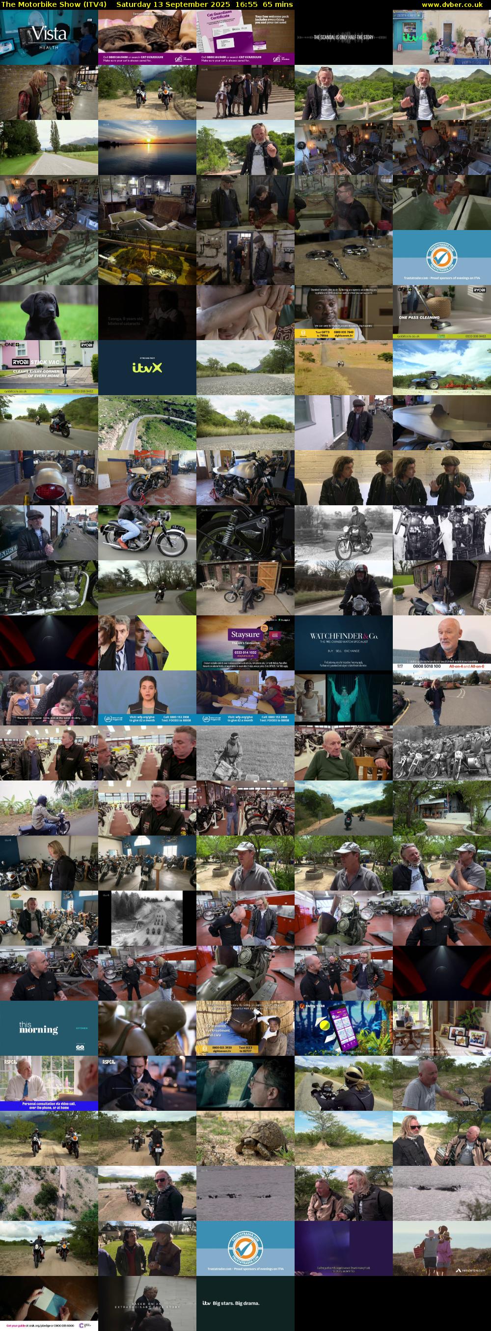 The Motorbike Show (ITV4) Saturday 13 September 2025 16:55 - 18:00