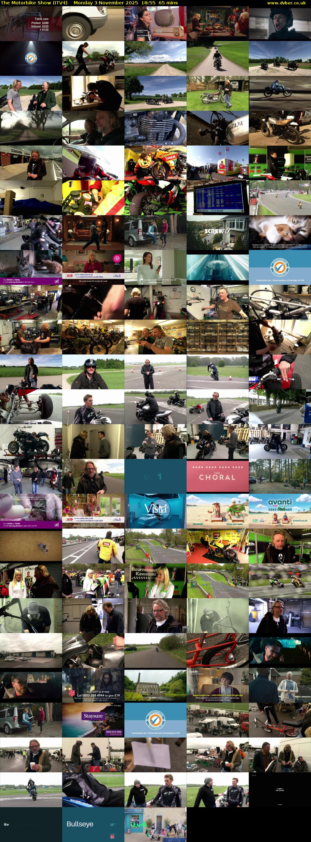 The Motorbike Show (ITV4) Monday 3 November 2025 18:55 - 20:00