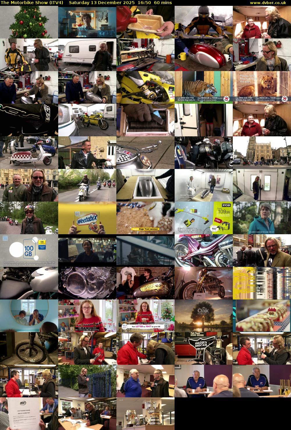 The Motorbike Show (ITV4) Saturday 13 December 2025 16:50 - 17:50