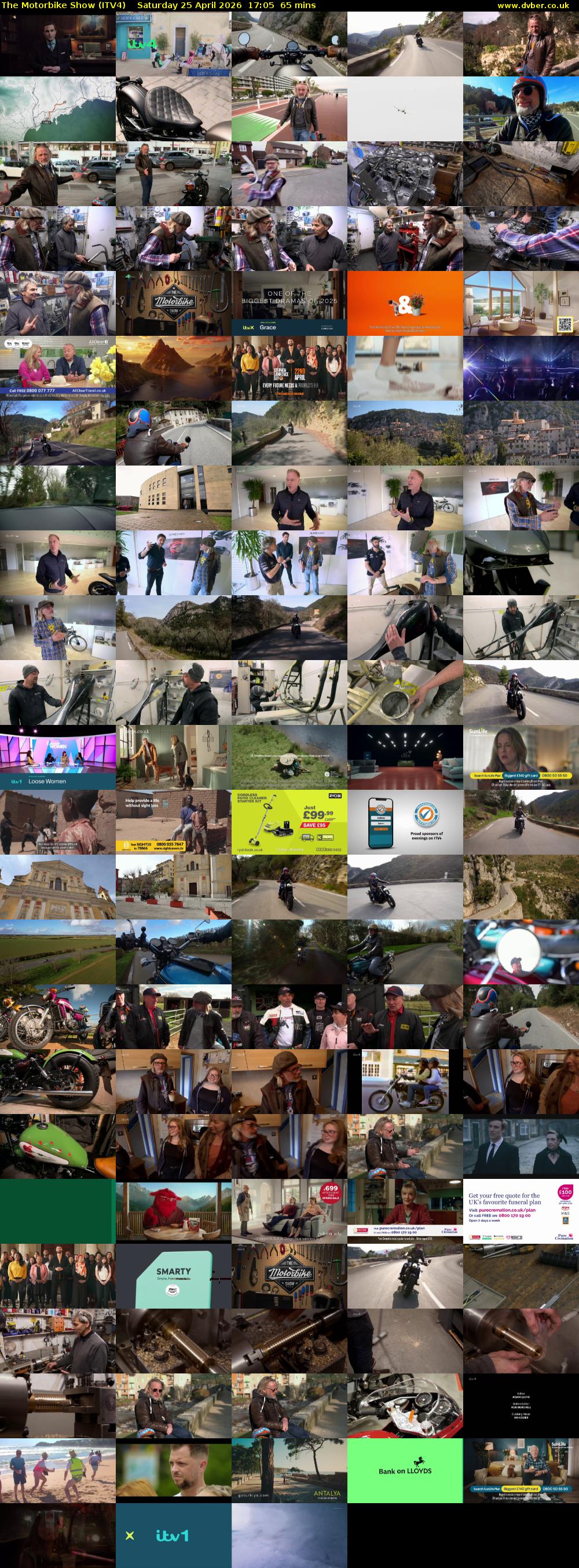 The Motorbike Show (ITV4) Saturday 25 April 2026 17:05 - 18:10
