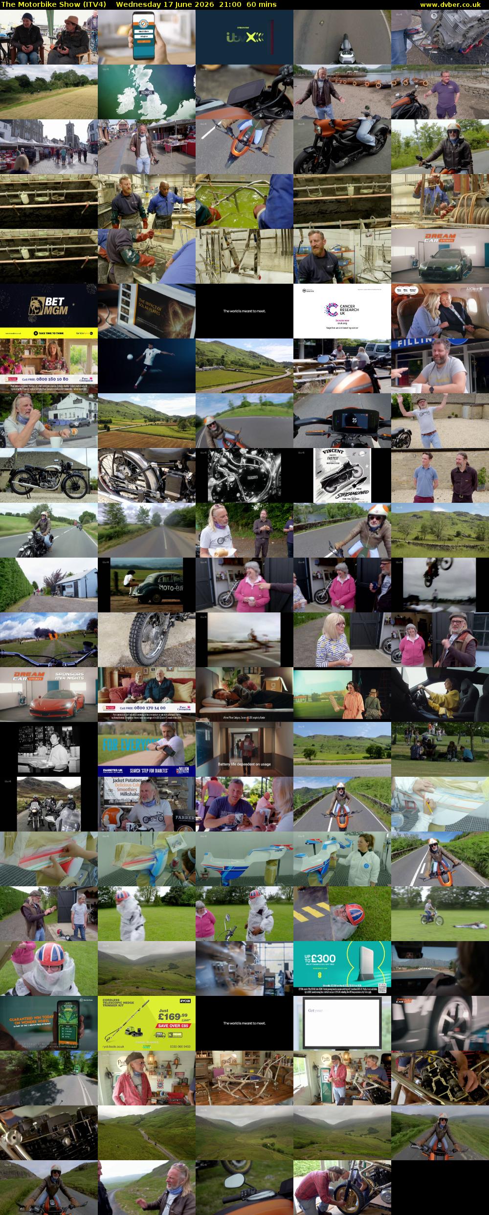 The Motorbike Show (ITV4) Wednesday 17 June 2026 21:00 - 22:00
