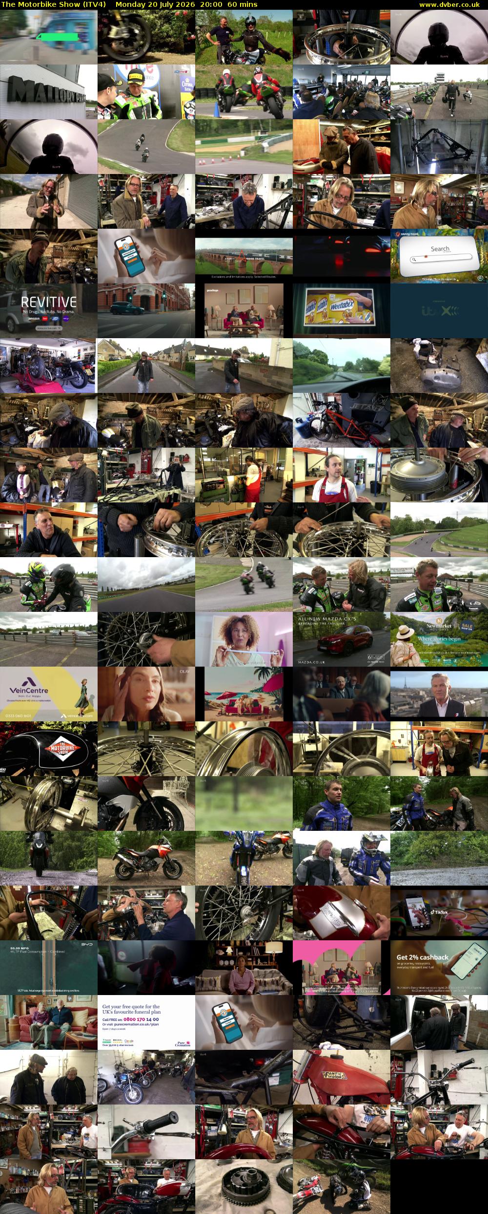 The Motorbike Show (ITV4) Monday 20 July 2026 20:00 - 21:00