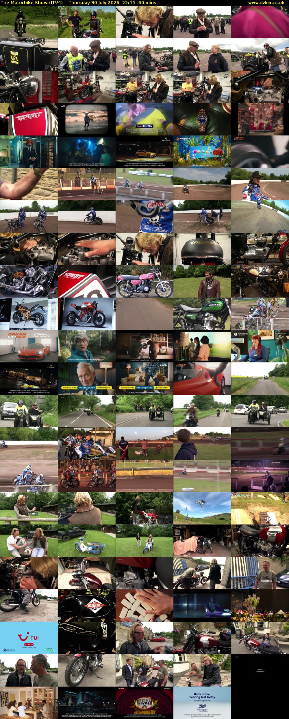 The Motorbike Show (ITV4) Thursday 30 July 2026 22:15 - 23:15