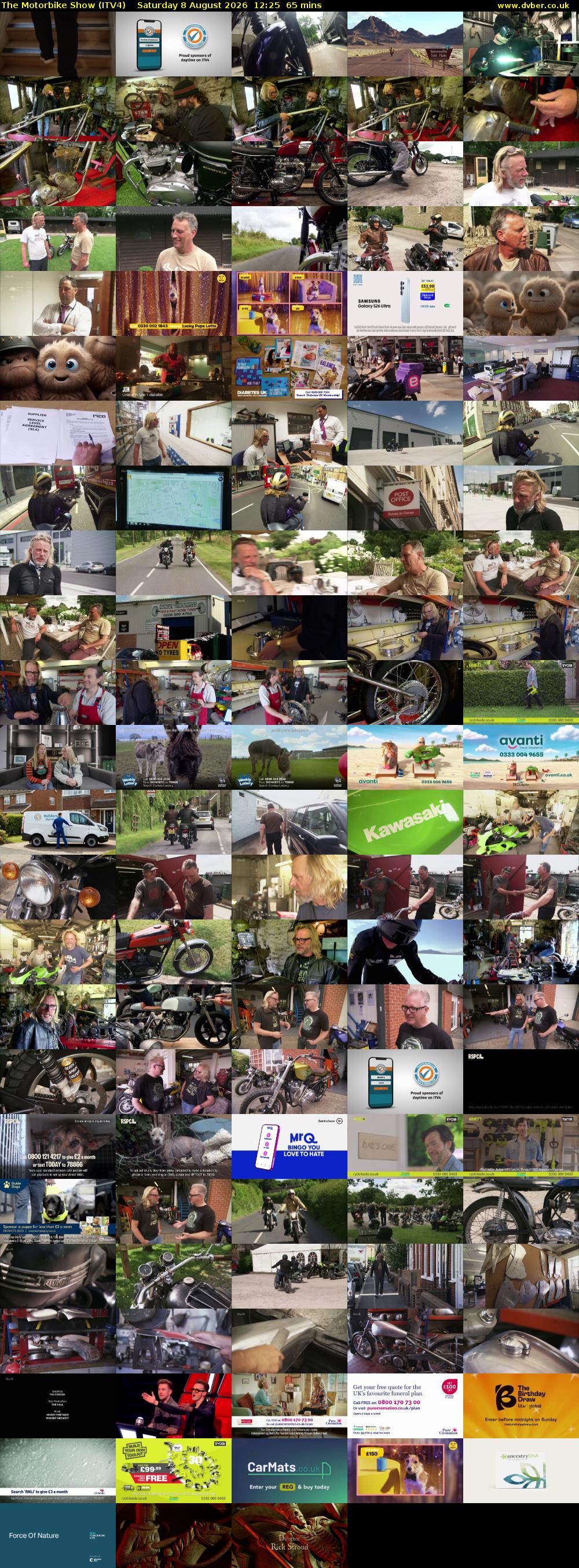 The Motorbike Show (ITV4) Saturday 8 August 2026 12:25 - 13:30