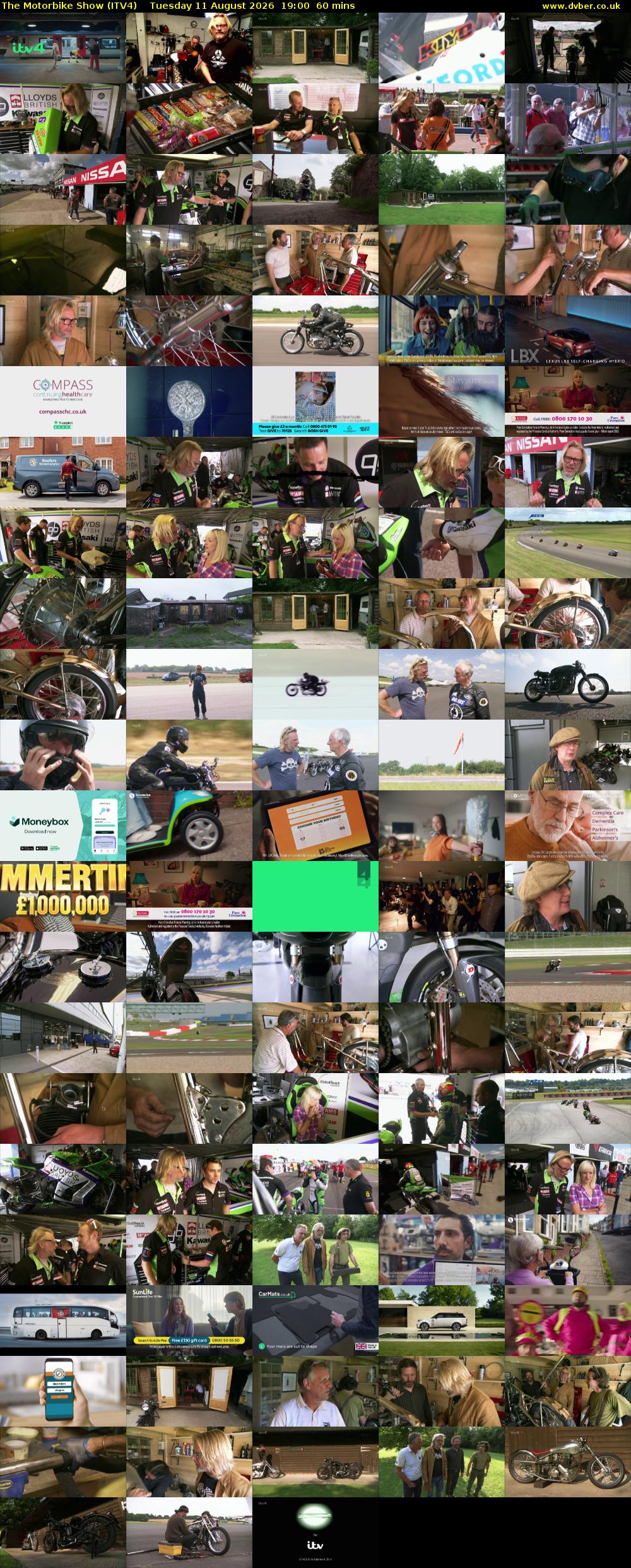 The Motorbike Show (ITV4) Tuesday 11 August 2026 19:00 - 20:00