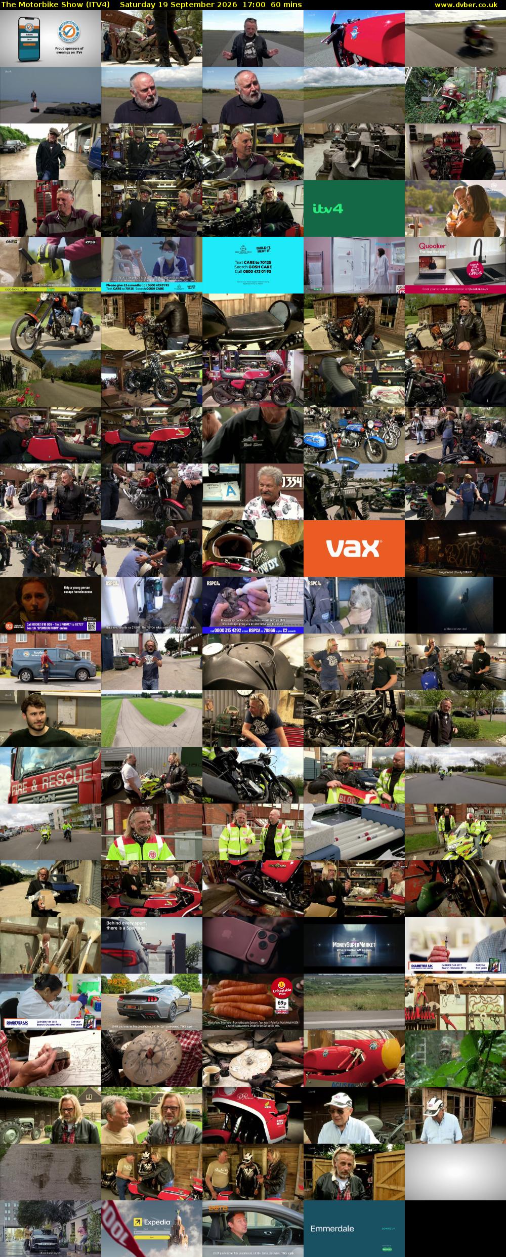 The Motorbike Show (ITV4) Saturday 19 September 2026 17:00 - 18:00