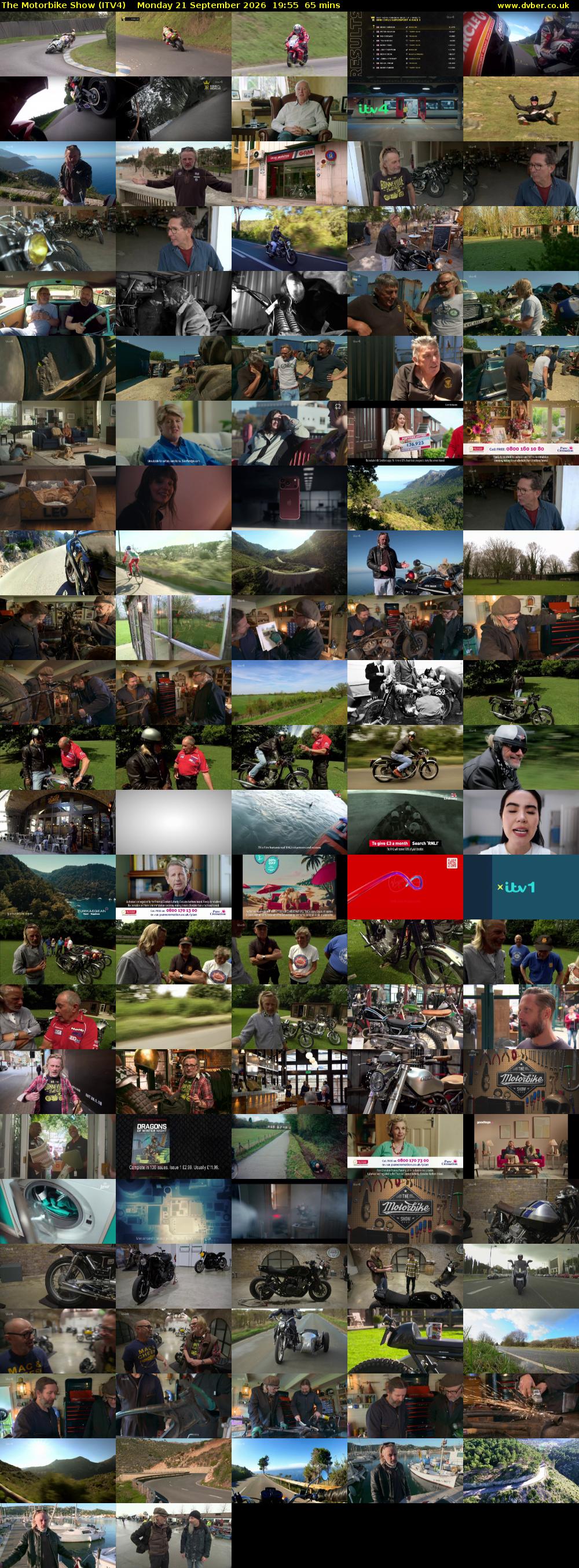 The Motorbike Show (ITV4) Monday 21 September 2026 19:55 - 21:00