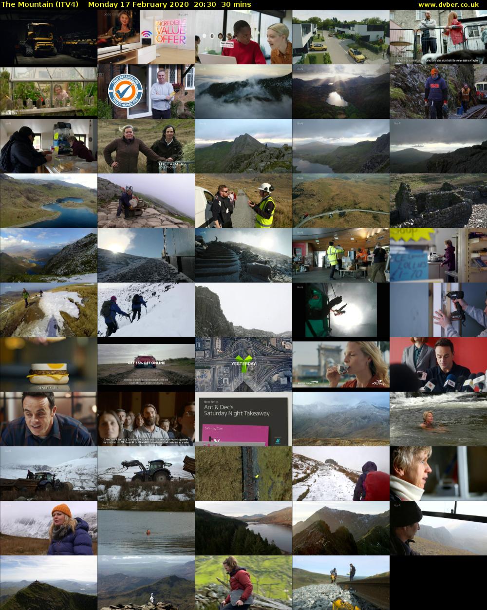 The Mountain (ITV4) Monday 17 February 2020 20:30 - 21:00