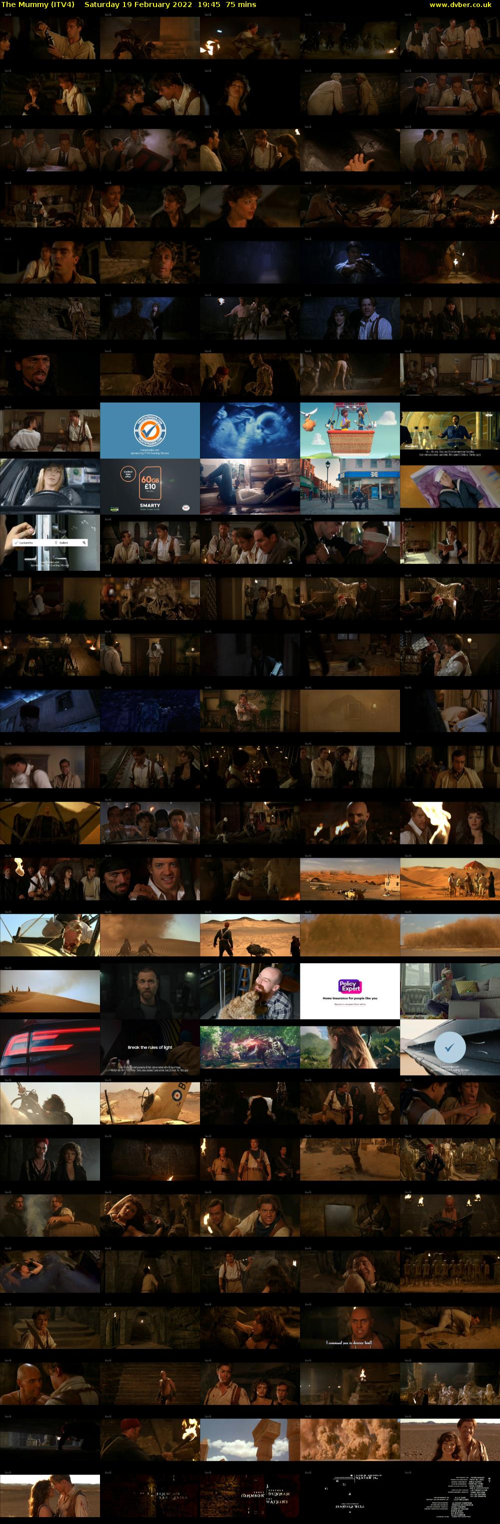 The Mummy (ITV4) Saturday 19 February 2022 19:45 - 21:00