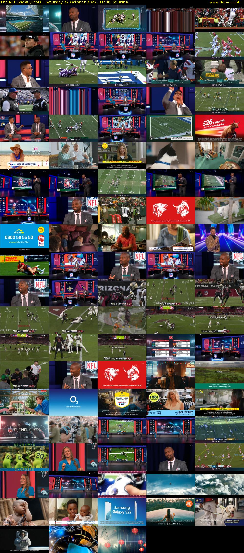 The NFL Show (ITV4) Saturday 22 October 2022 11:30 - 12:35