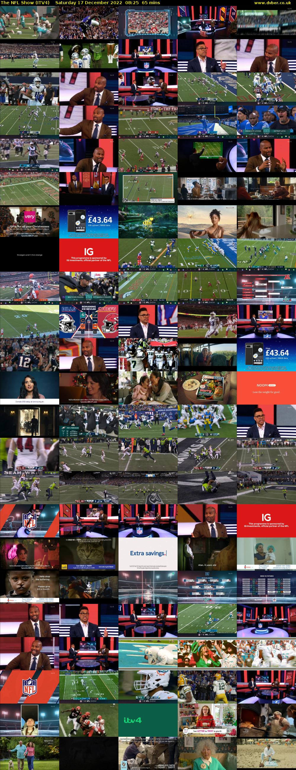 The NFL Show (ITV4) Saturday 17 December 2022 08:25 - 09:30