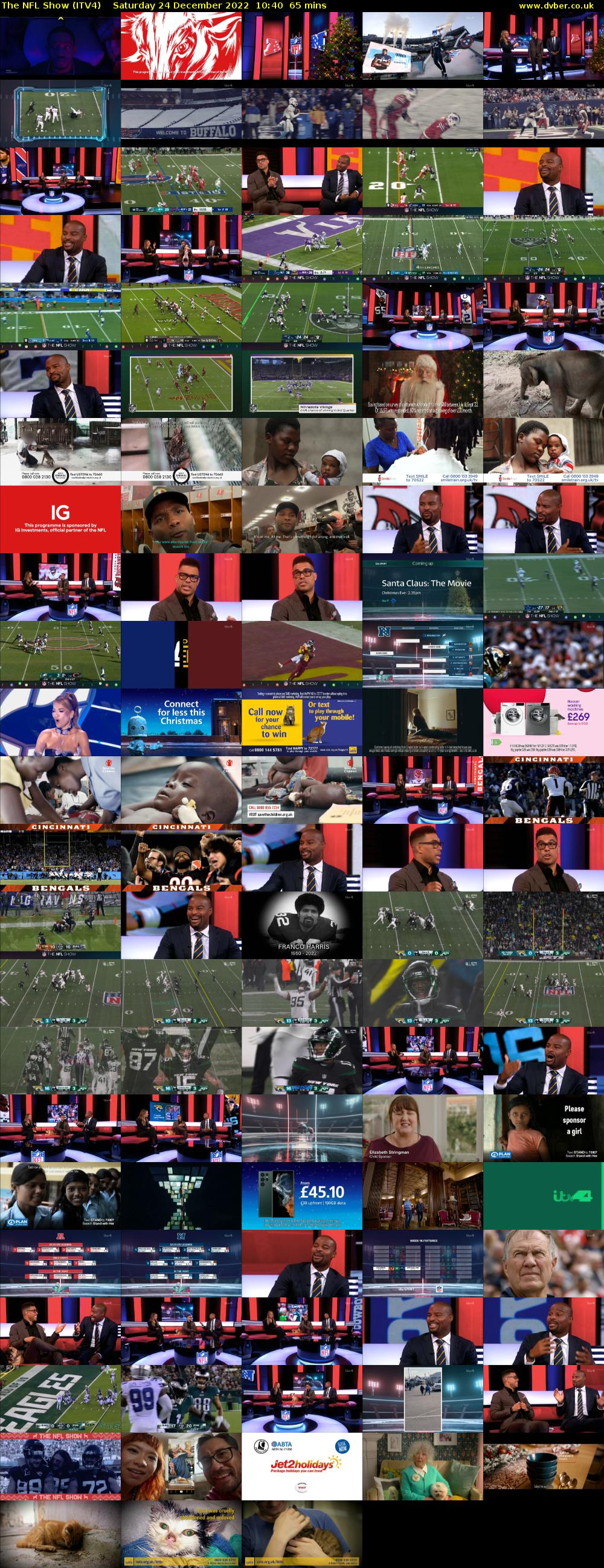 The NFL Show (ITV4) Saturday 24 December 2022 10:40 - 11:45