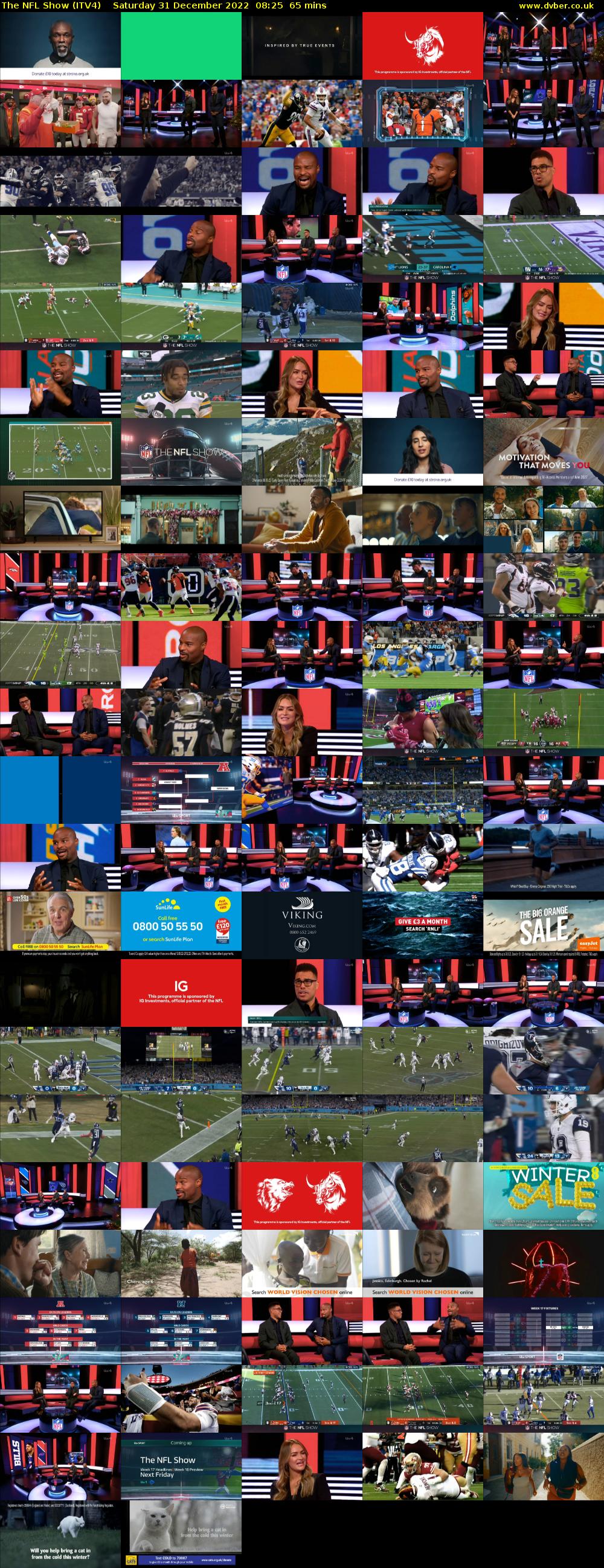 The NFL Show (ITV4) Saturday 31 December 2022 08:25 - 09:30