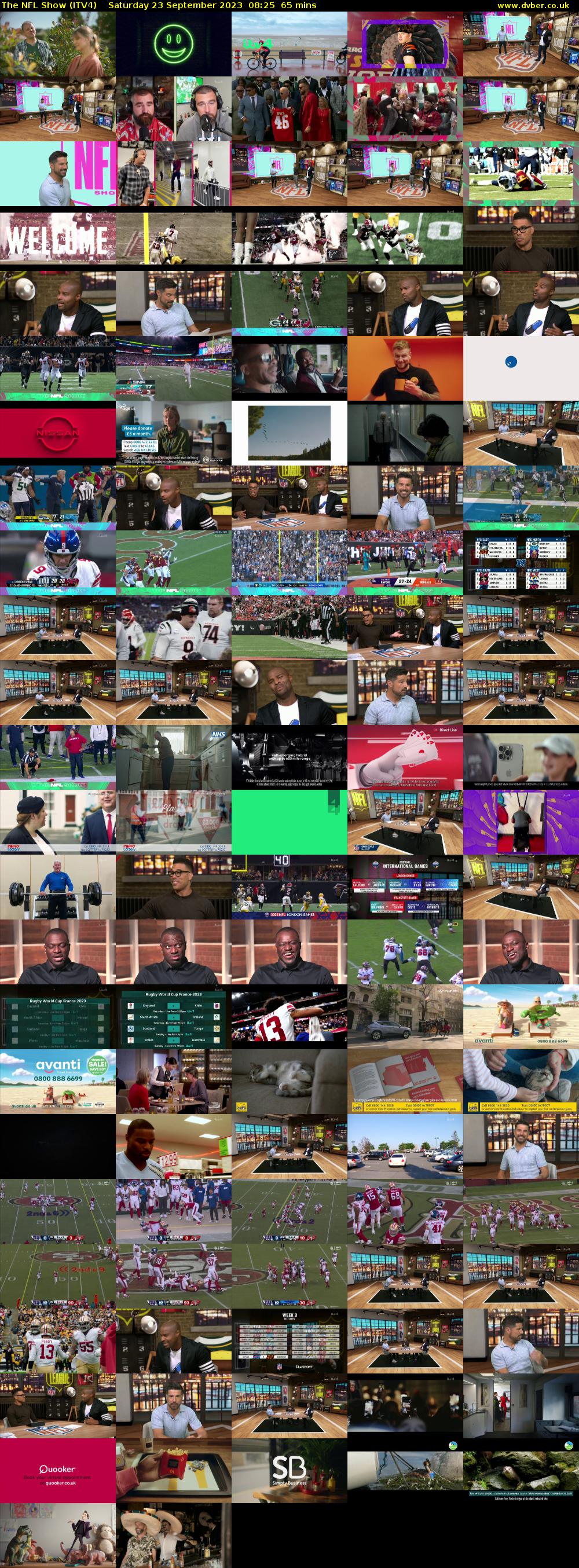 The NFL Show (ITV4) Saturday 23 September 2023 08:25 - 09:30