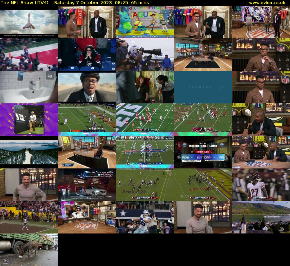 The NFL Show (ITV4) Saturday 7 October 2023 08:25 - 09:30