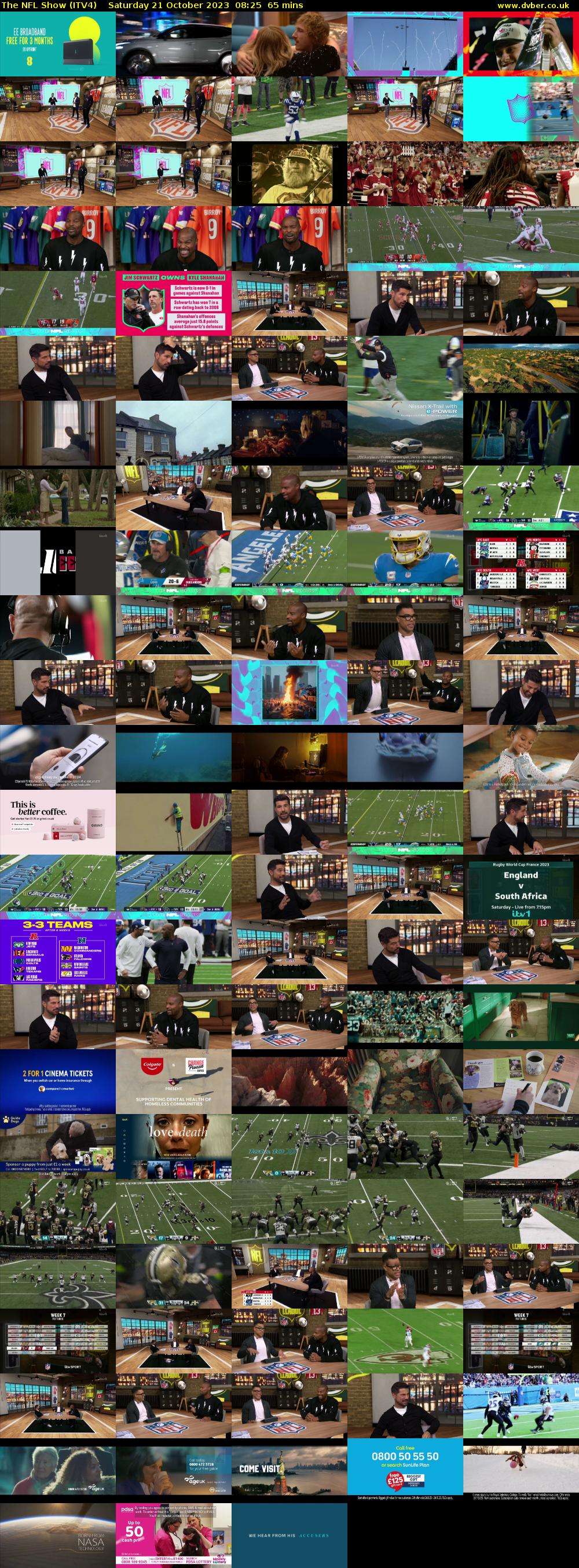 The NFL Show (ITV4) Saturday 21 October 2023 08:25 - 09:30