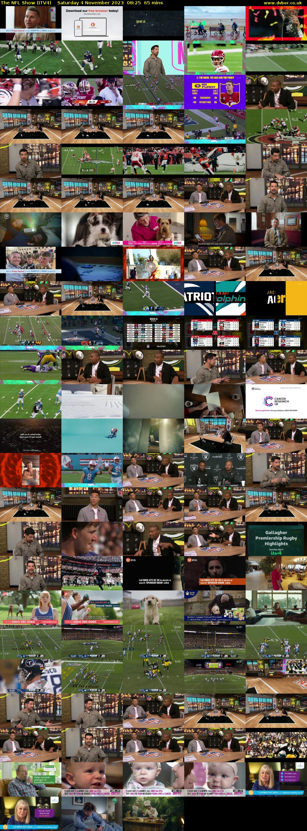 The NFL Show (ITV4) Saturday 4 November 2023 08:25 - 09:30