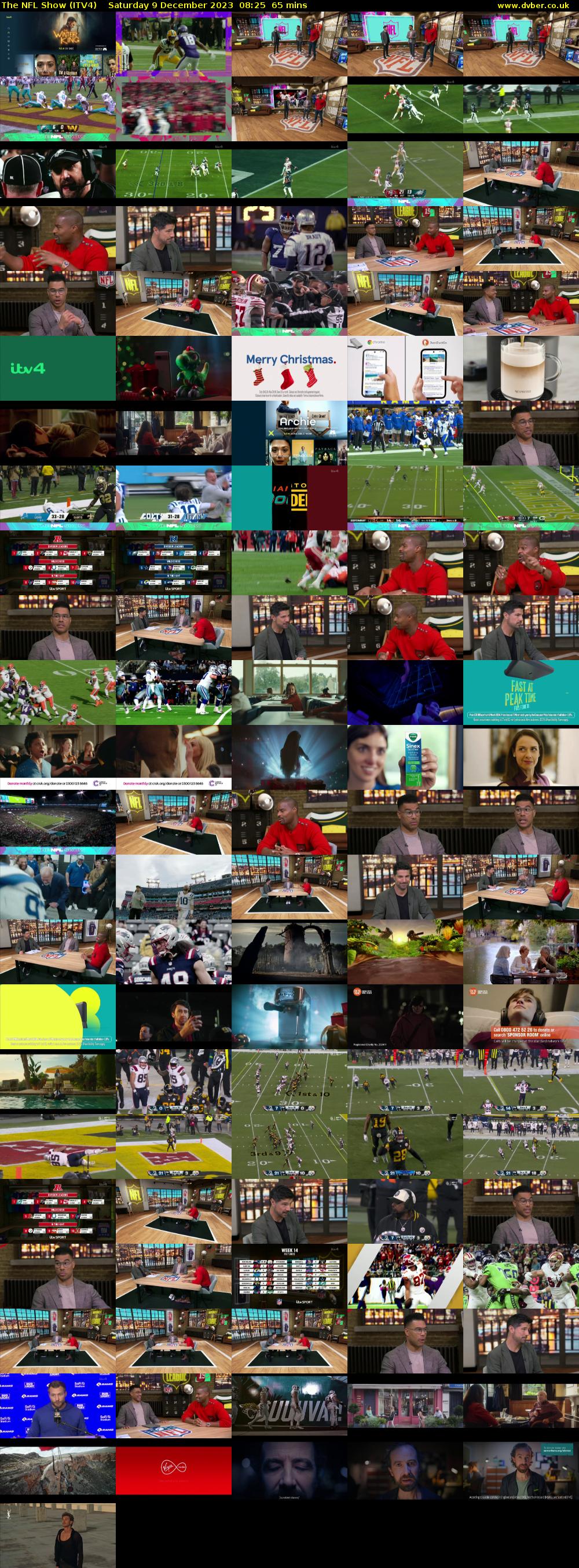 The NFL Show (ITV4) Saturday 9 December 2023 08:25 - 09:30