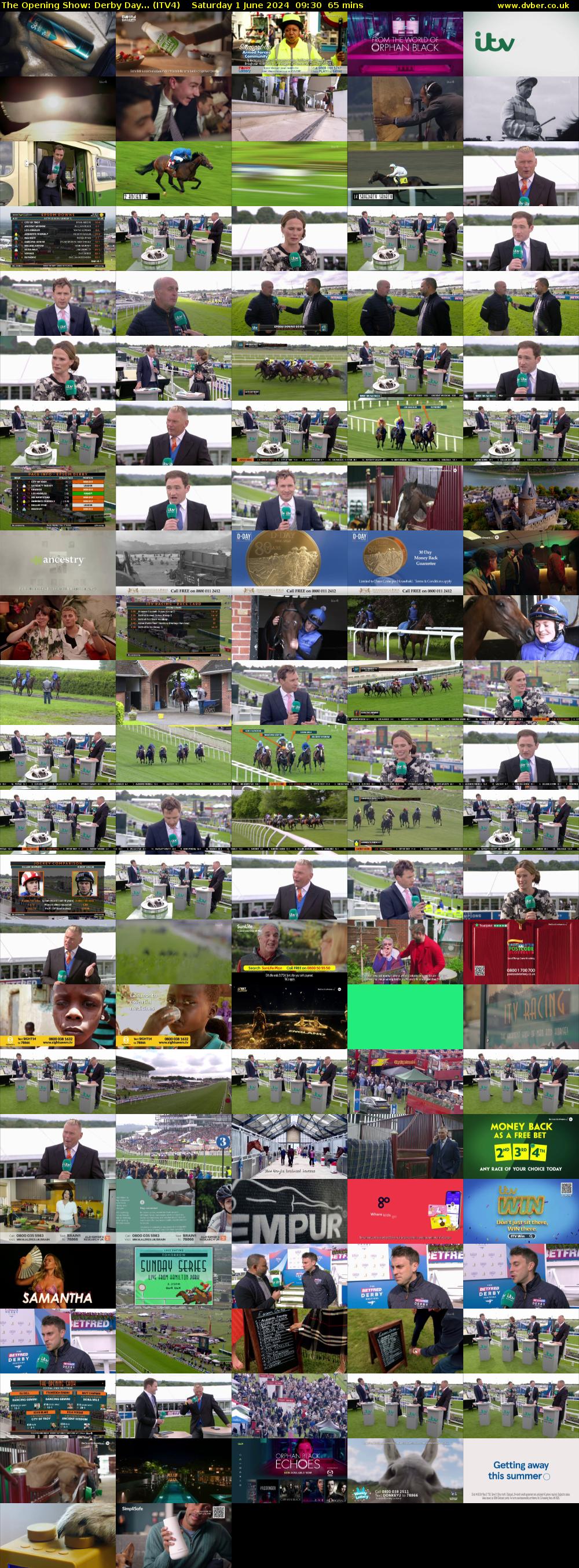 The Opening Show: Derby Day... (ITV4) Saturday 1 June 2024 09:30 - 10:35