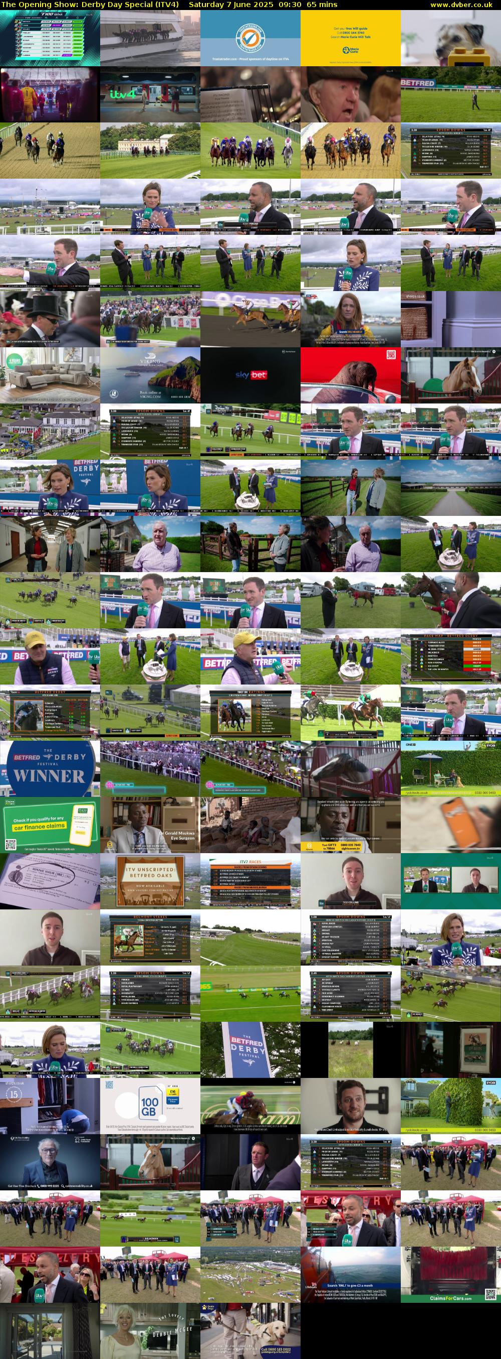 The Opening Show: Derby Day Special (ITV4) Saturday 7 June 2025 09:30 - 10:35