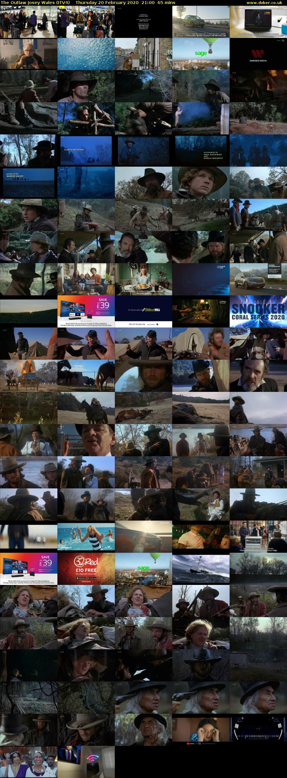 The Outlaw Josey Wales (ITV4) Thursday 20 February 2020 21:00 - 22:05