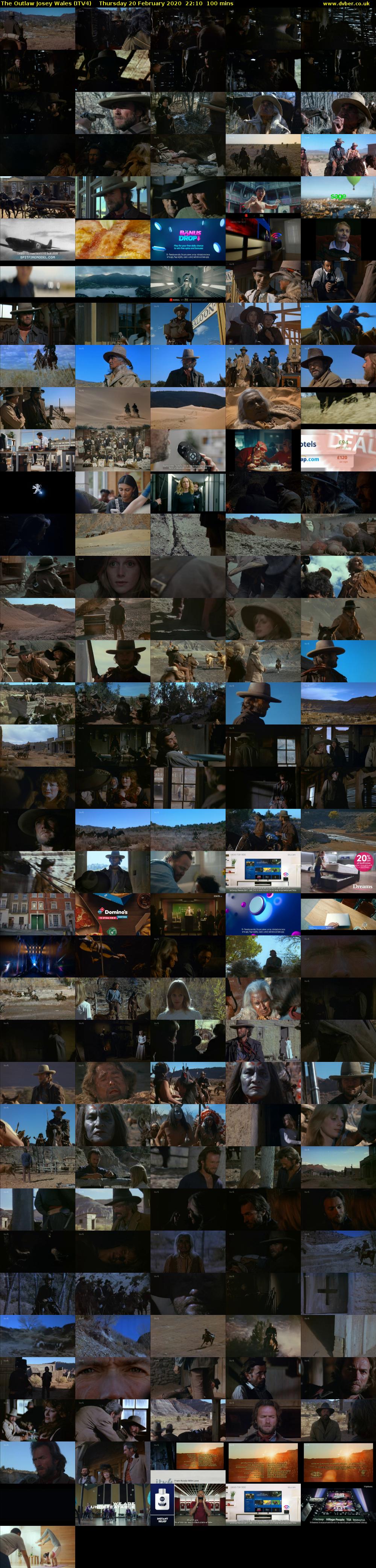 The Outlaw Josey Wales (ITV4) Thursday 20 February 2020 22:10 - 23:50