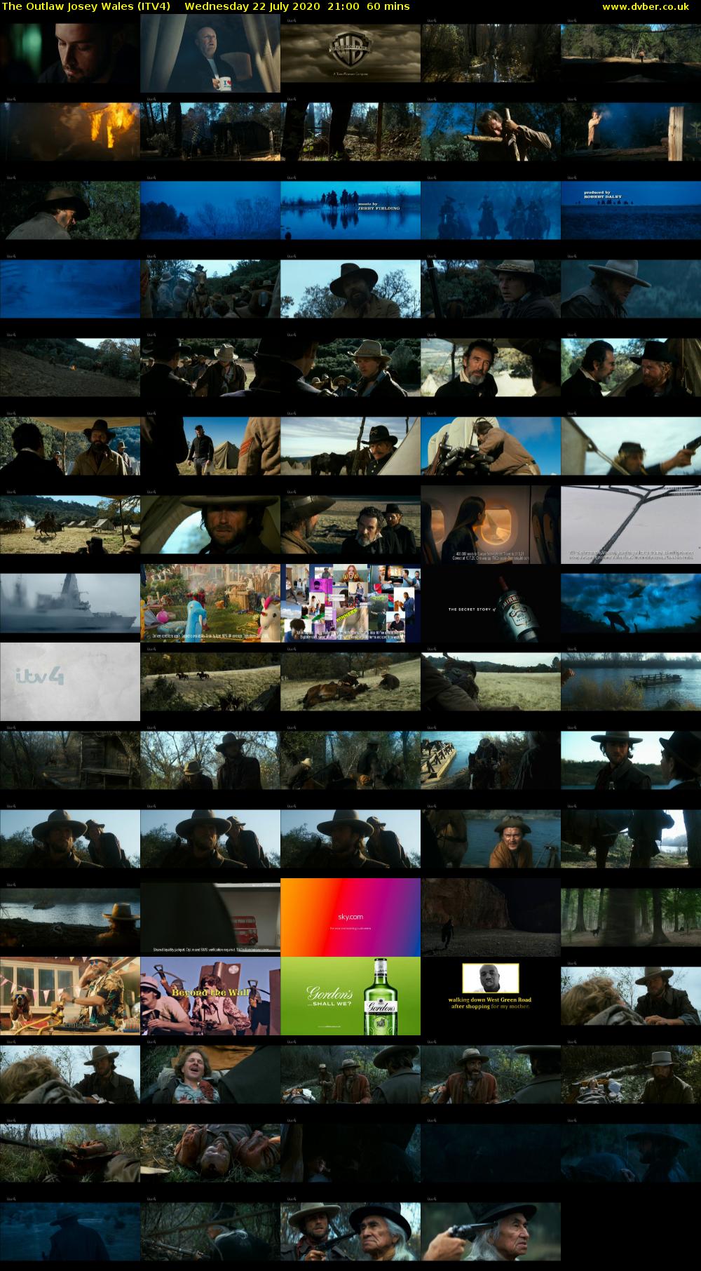 The Outlaw Josey Wales (ITV4) Wednesday 22 July 2020 21:00 - 22:00