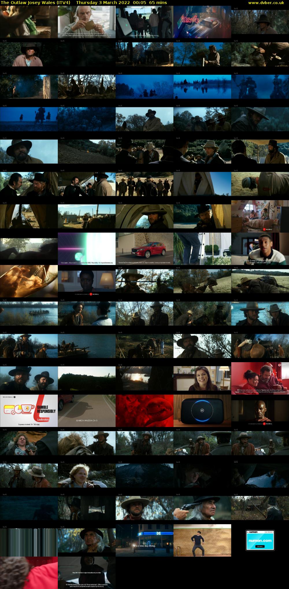 The Outlaw Josey Wales (ITV4) Thursday 3 March 2022 00:05 - 01:10