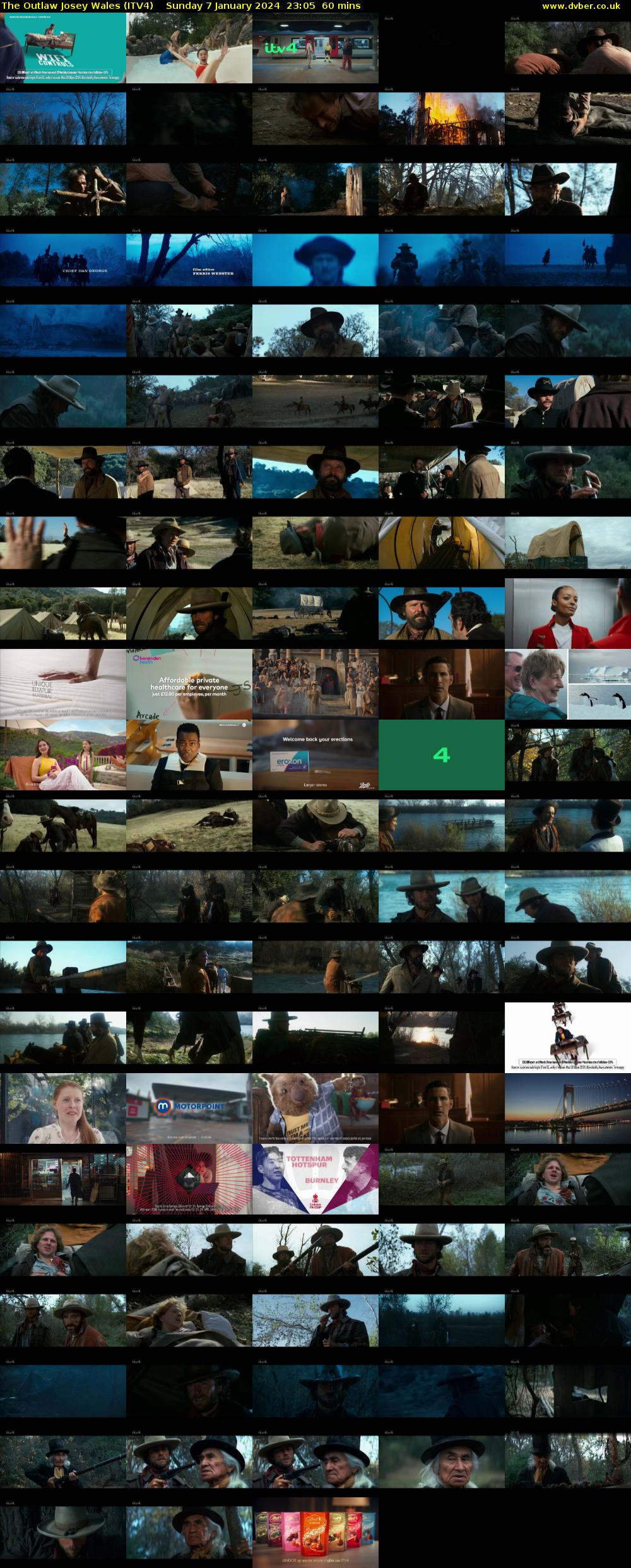 The Outlaw Josey Wales (ITV4) Sunday 7 January 2024 23:05 - 00:05