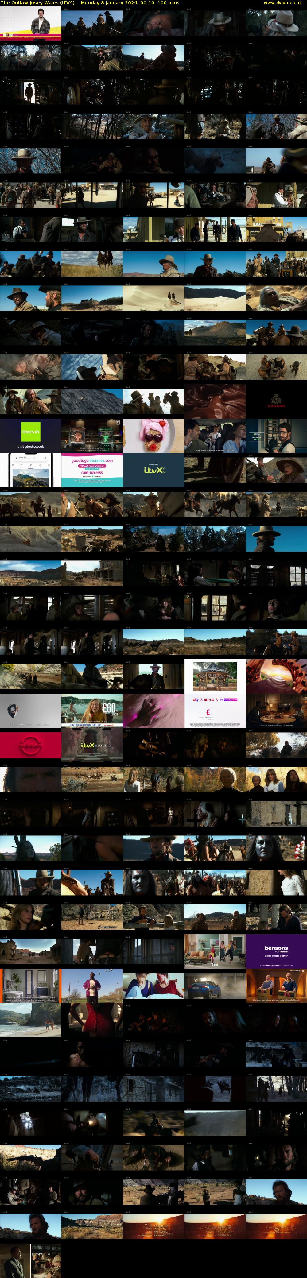 The Outlaw Josey Wales (ITV4) Monday 8 January 2024 00:10 - 01:50