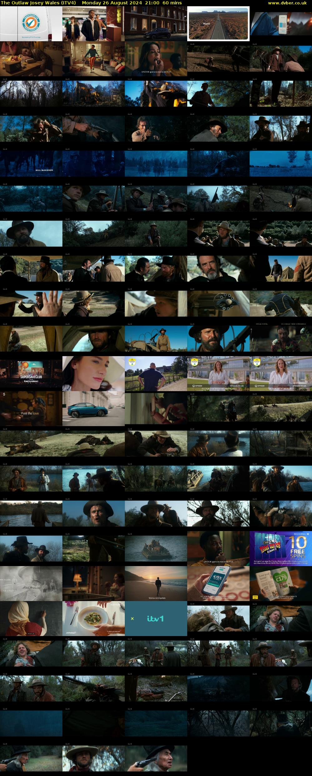 The Outlaw Josey Wales (ITV4) Monday 26 August 2024 21:00 - 22:00