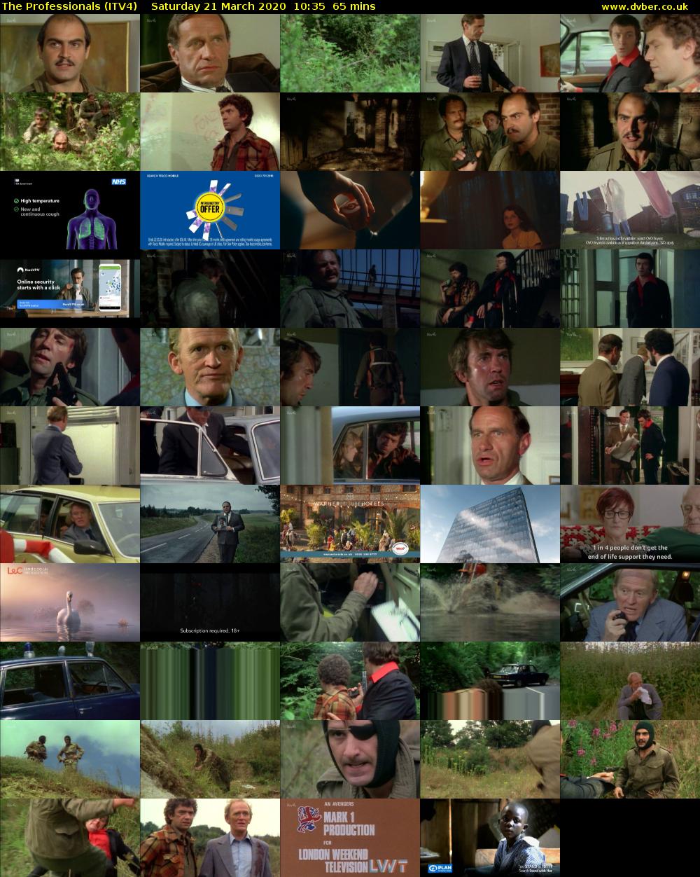 The Professionals (ITV4) Saturday 21 March 2020 10:35 - 11:40
