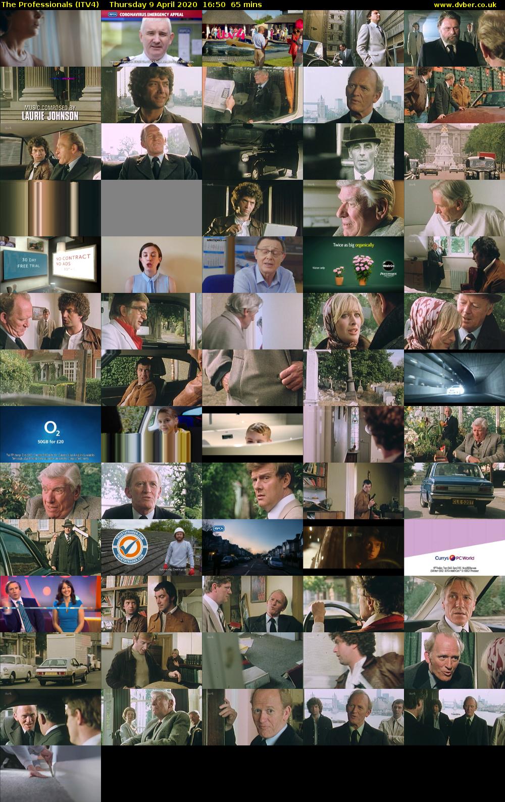The Professionals (ITV4) Thursday 9 April 2020 16:50 - 17:55