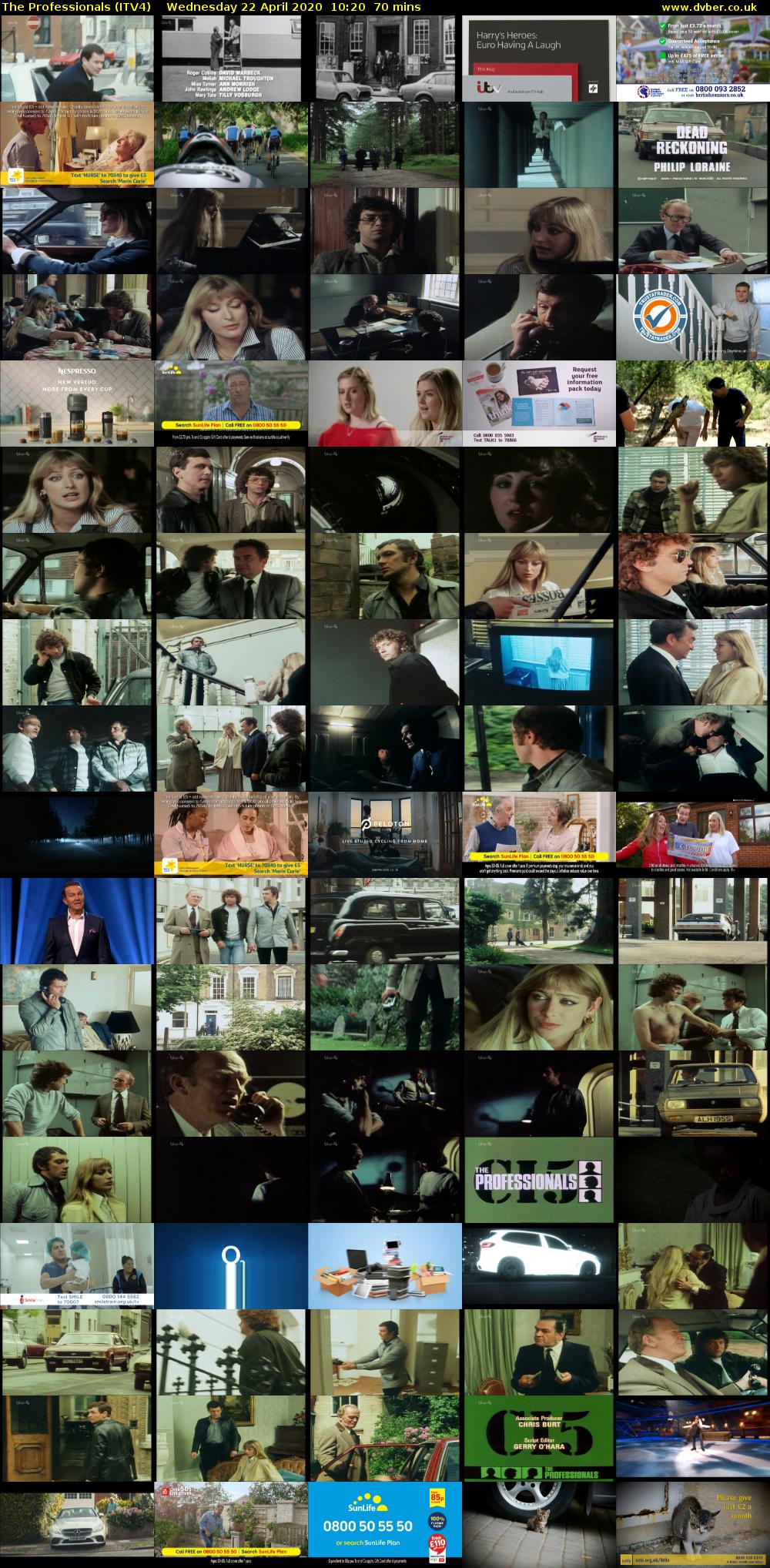 The Professionals (ITV4) Wednesday 22 April 2020 10:20 - 11:30