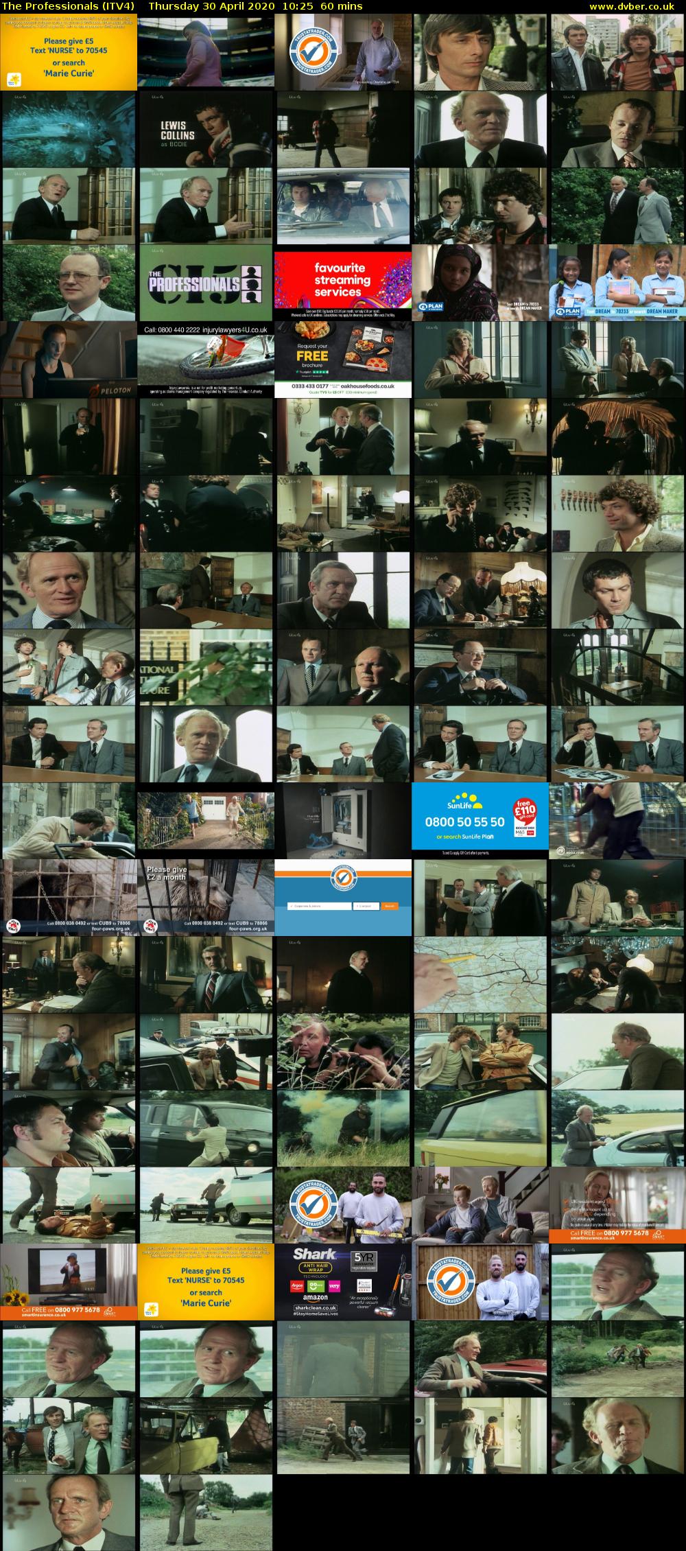 The Professionals (ITV4) Thursday 30 April 2020 10:25 - 11:25