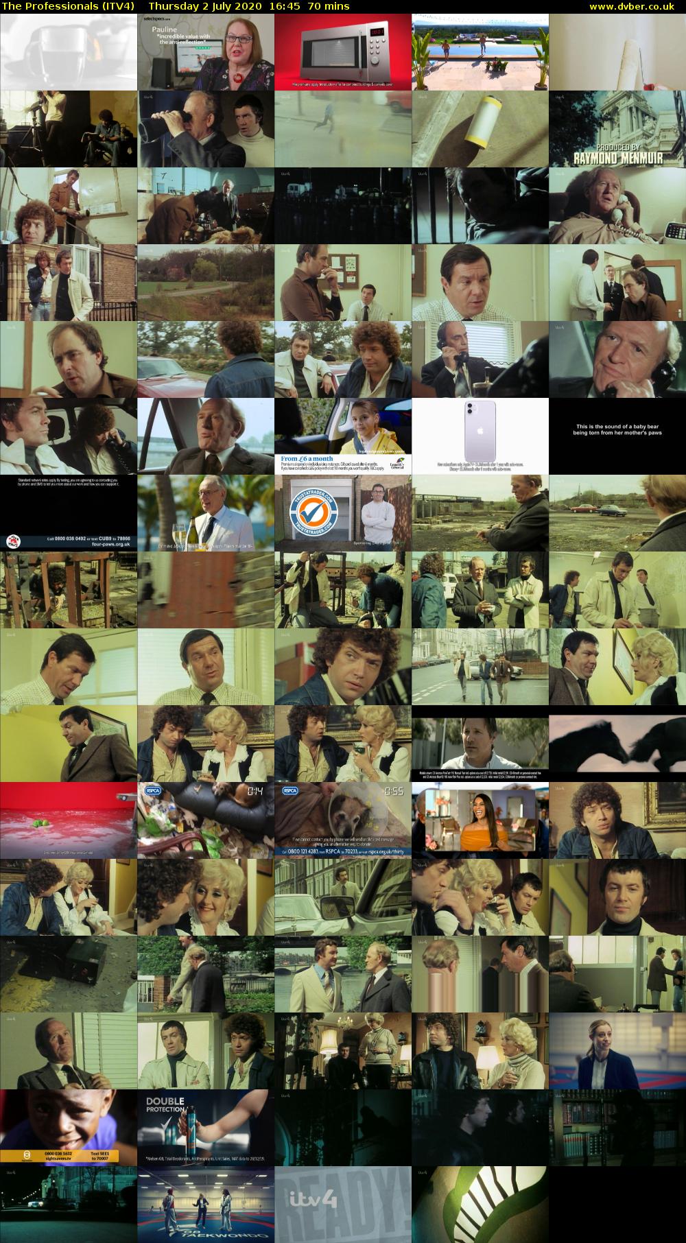 The Professionals (ITV4) Thursday 2 July 2020 16:45 - 17:55