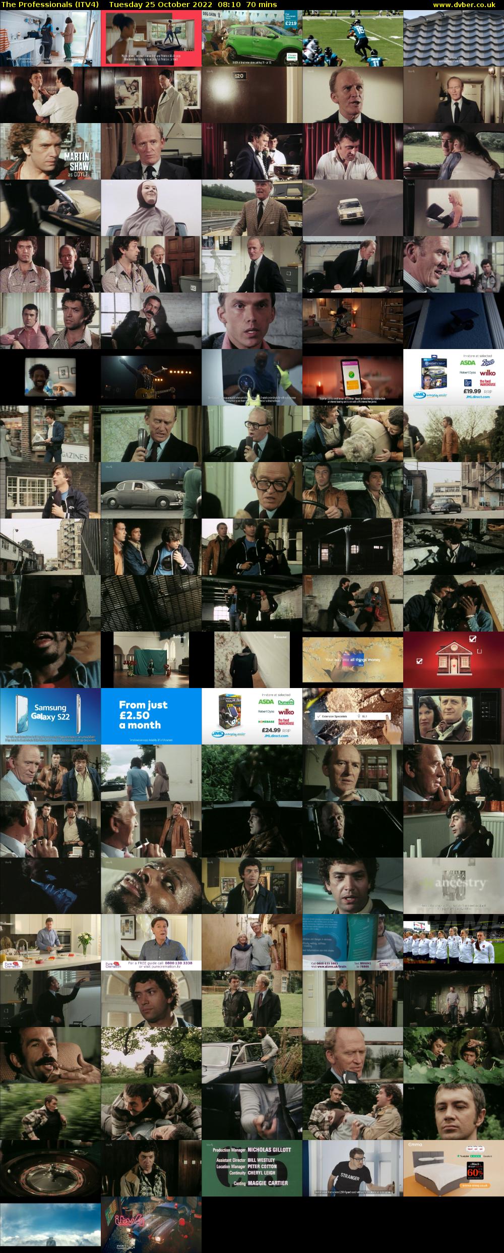 The Professionals (ITV4) Tuesday 25 October 2022 08:10 - 09:20