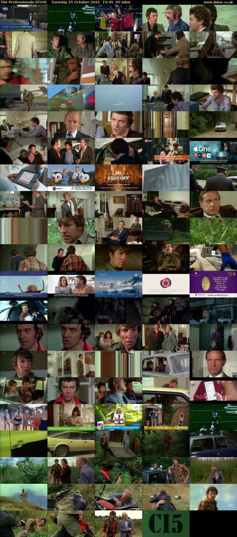 The Professionals (ITV4) Tuesday 25 October 2022 15:45 - 16:50