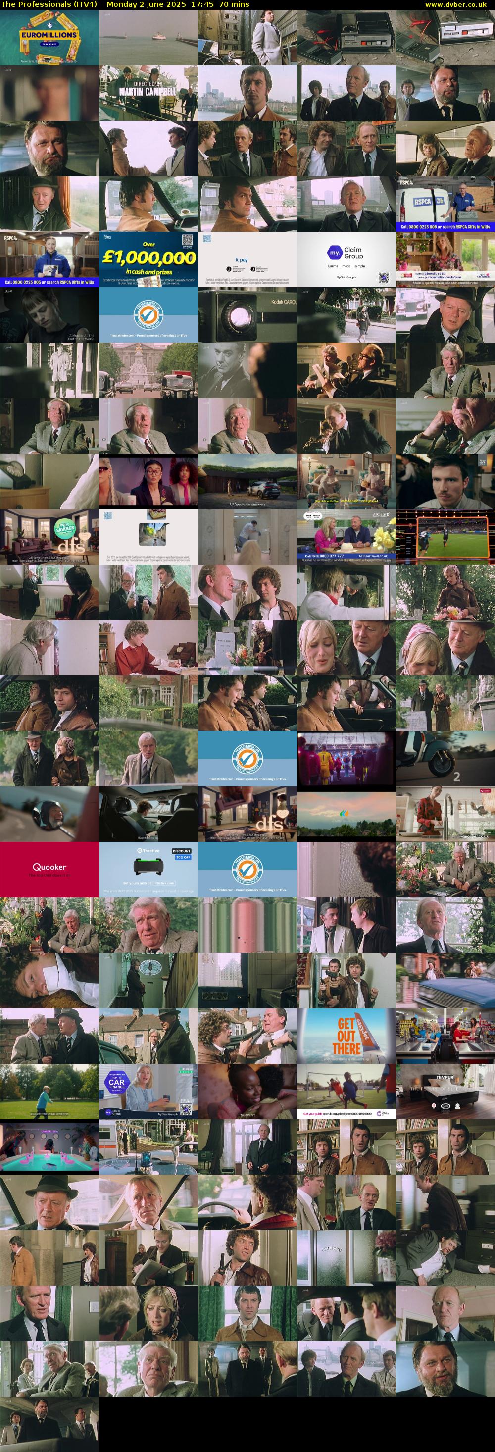 The Professionals (ITV4) Monday 2 June 2025 17:45 - 18:55