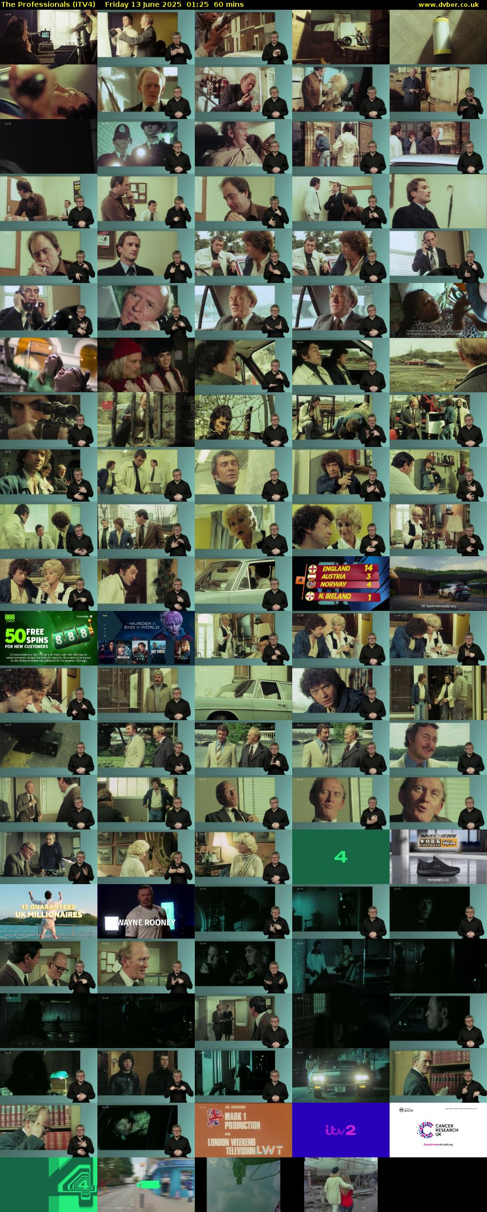 The Professionals (ITV4) Friday 13 June 2025 01:25 - 02:25