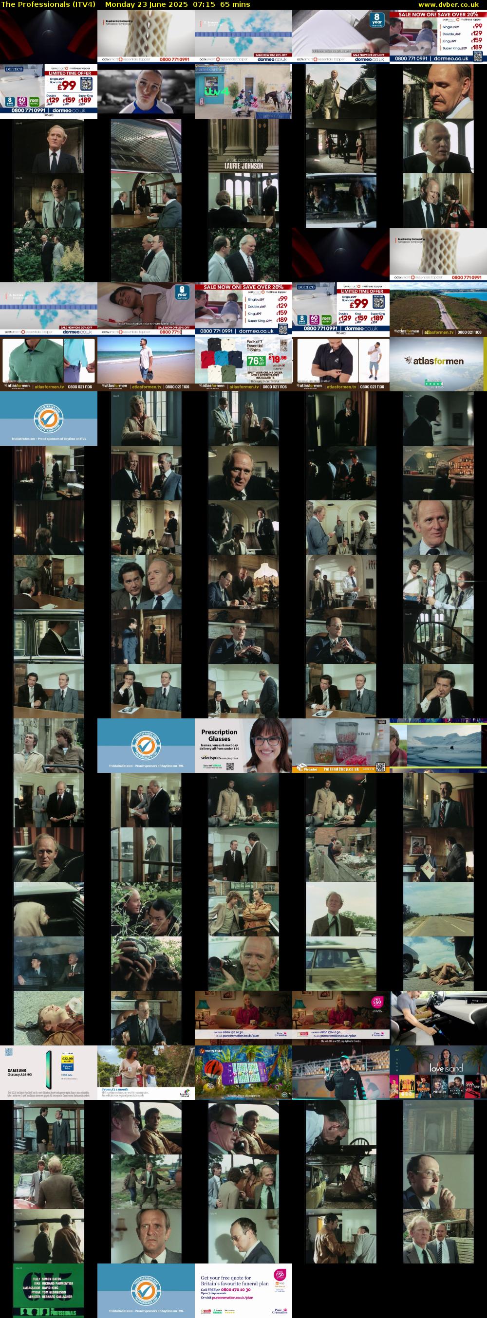 The Professionals (ITV4) Monday 23 June 2025 07:15 - 08:20