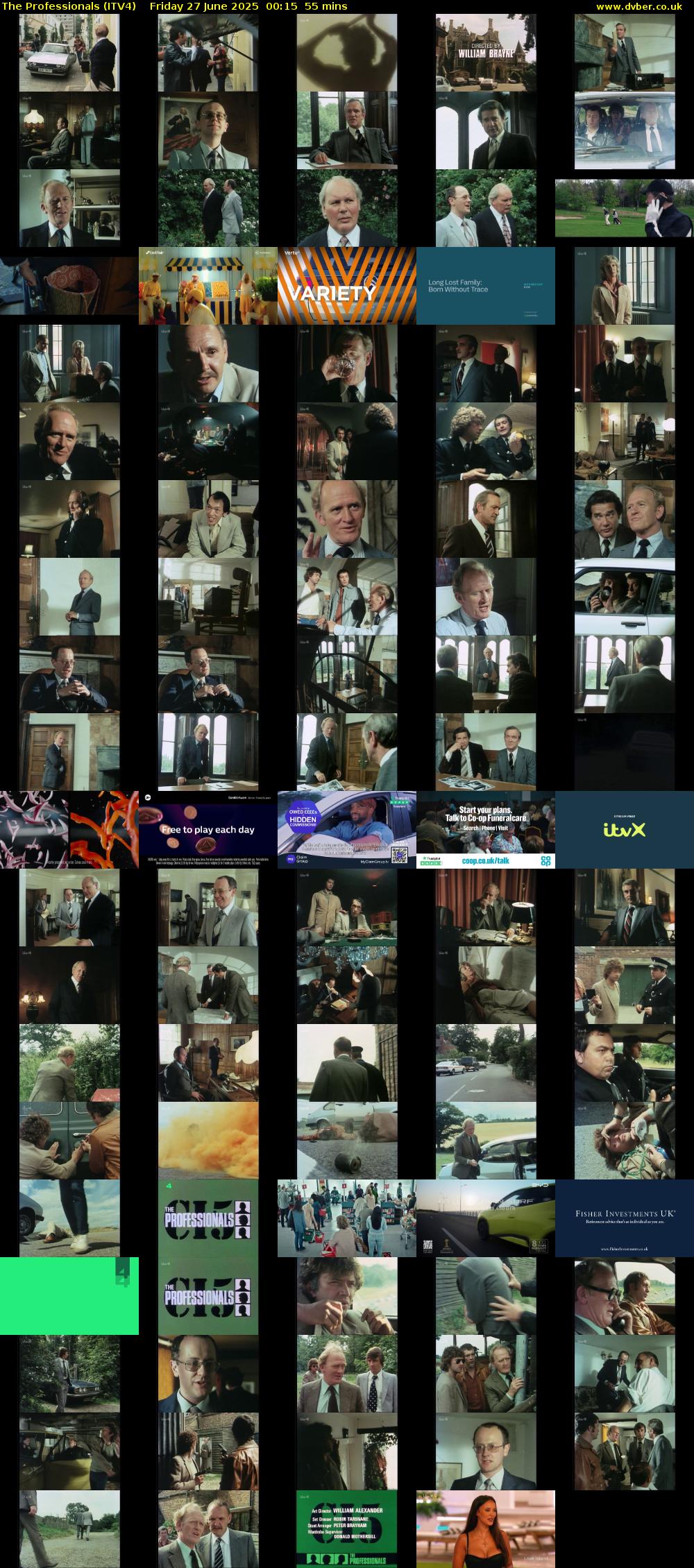 The Professionals (ITV4) Friday 27 June 2025 00:15 - 01:10